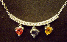 Par 2 -  Pendentif 2 saphir_diamant